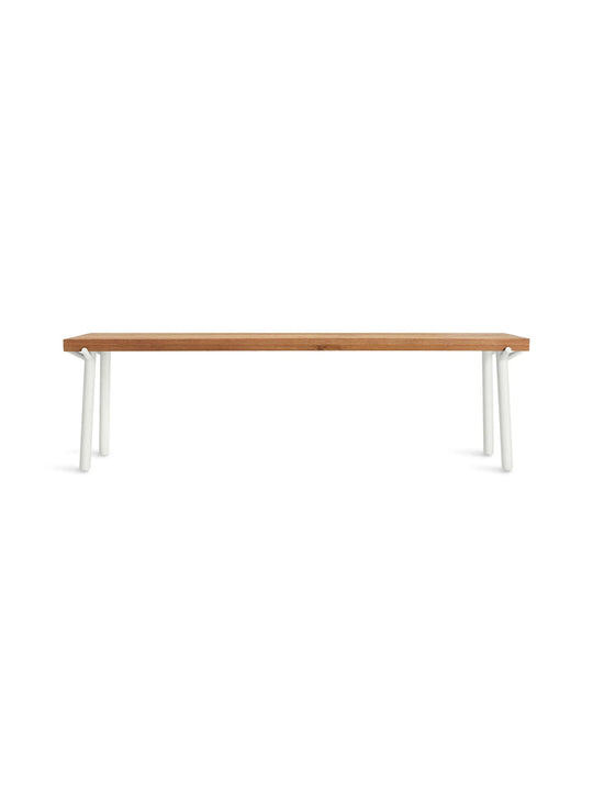 Banc Blu Dot Branch : une assise design au style épuré et intemporel. chene et blanc