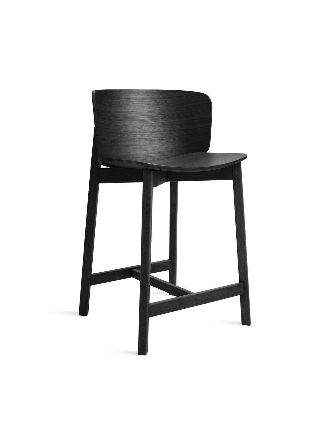 Tabouret de comptoir Buddy Blu Dot : tabouret design, parfait pour îlot cuisine. frene noir