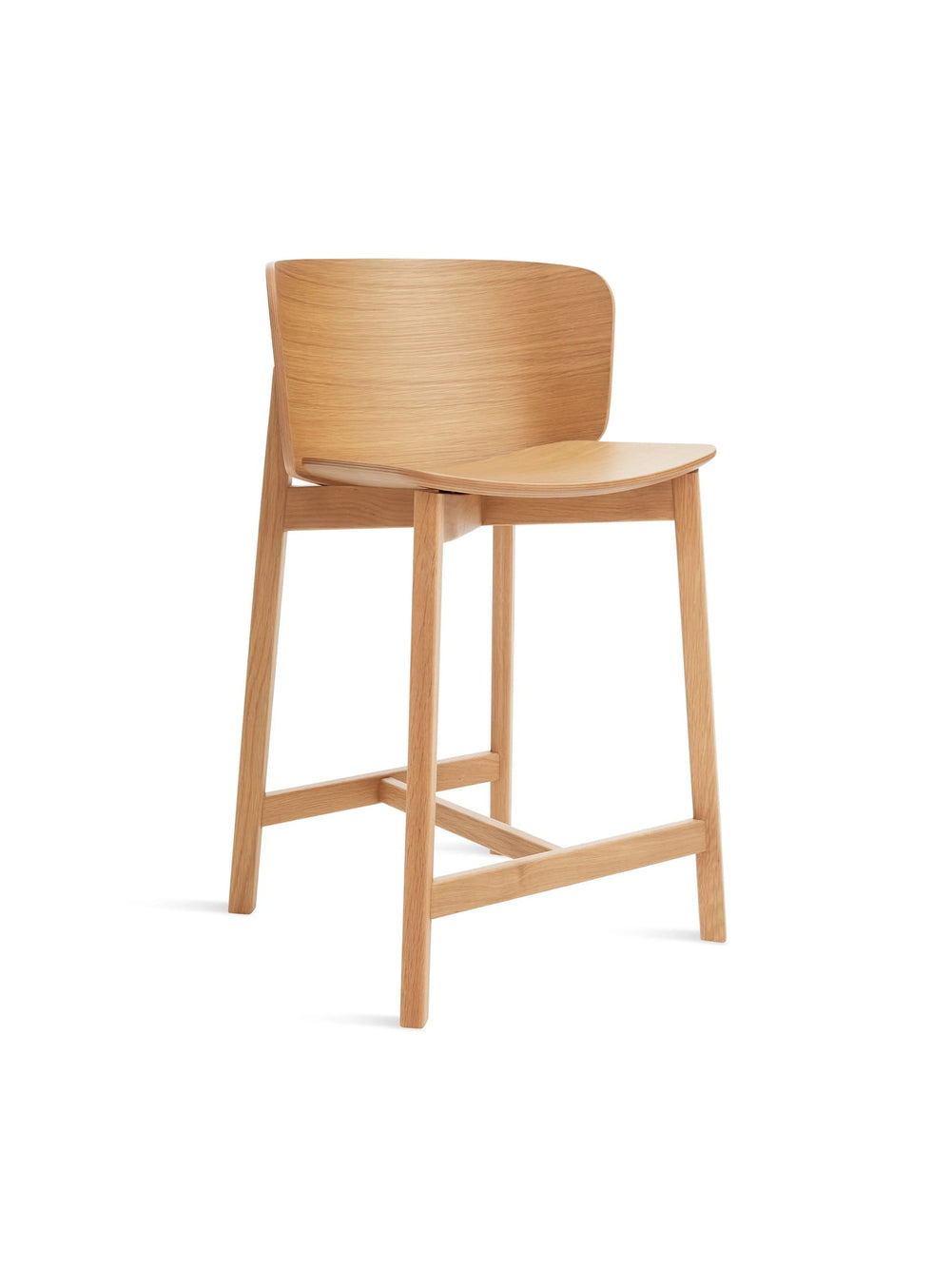 Tabouret de comptoir Buddy Blu Dot : tabouret design, bois massif et style moderne. chene blanc