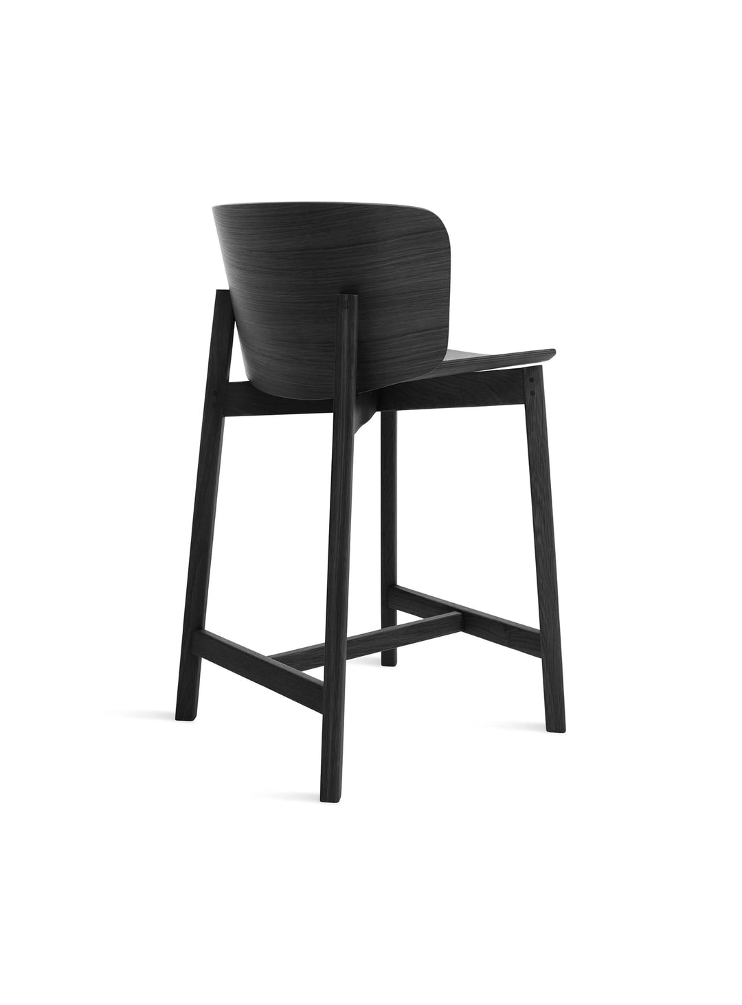 Tabouret de comptoir Buddy Blu Dot : tabouret moderne, bois naturel et chic. frene noir