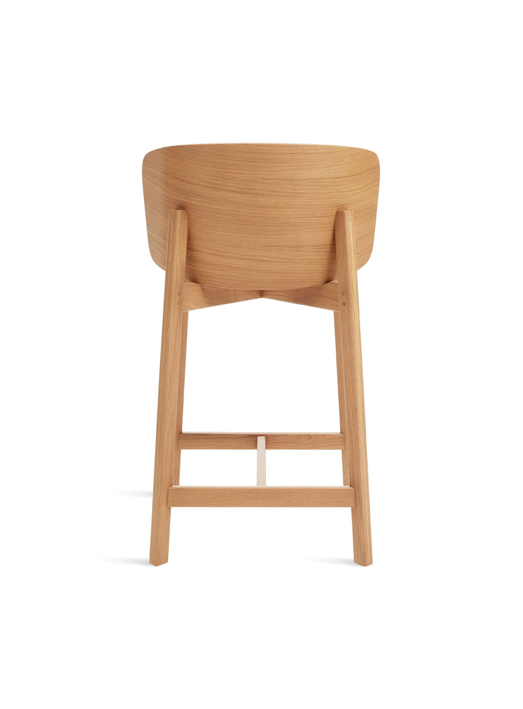 Tabouret de comptoir Buddy Blu Dot : tabouret contemporain, bois et lignes douces. chene blanc