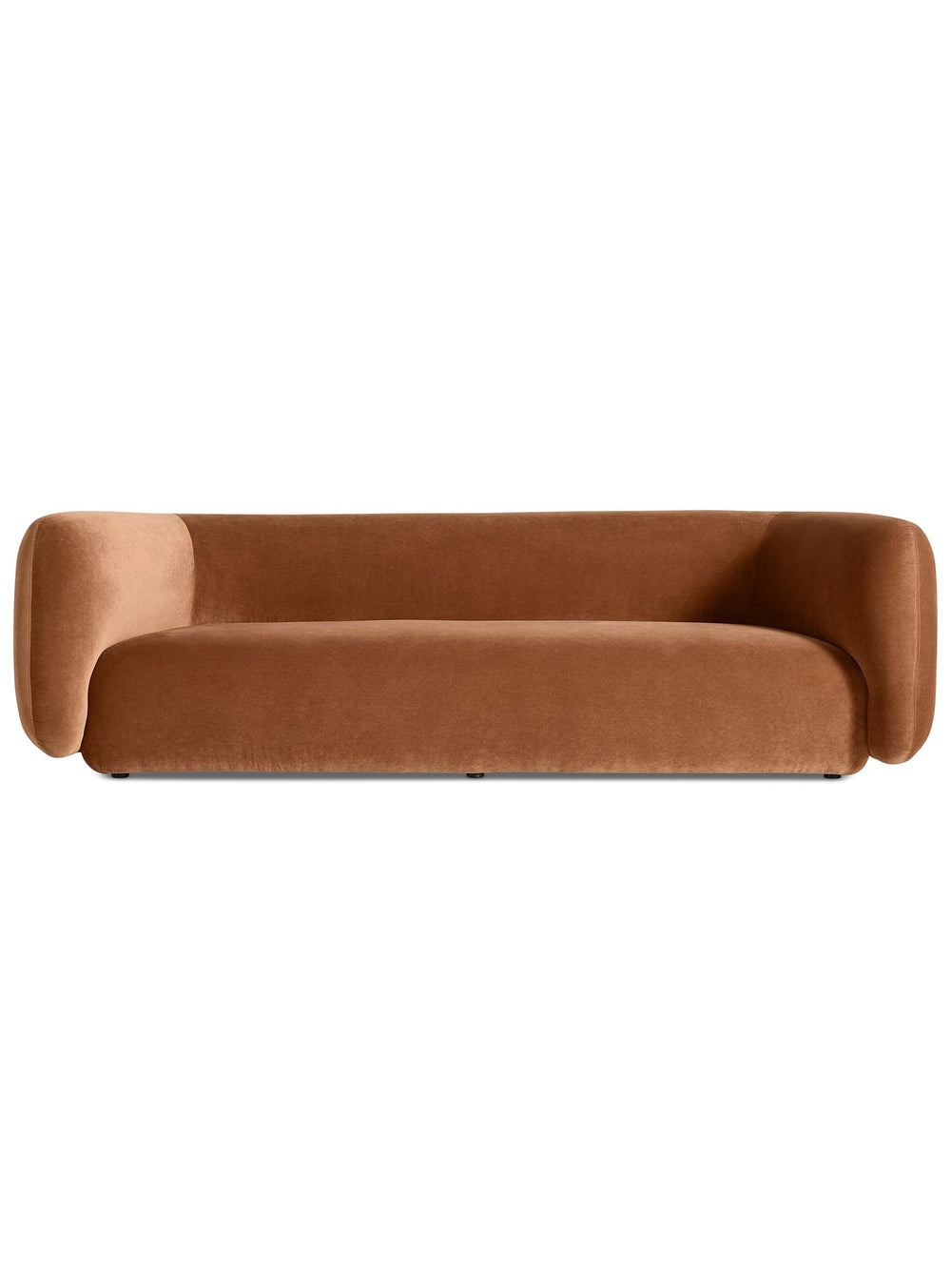 Blu Dot Bustle : sofa sculptural et élégant, parfait pour les intérieurs raffinés. cuivre