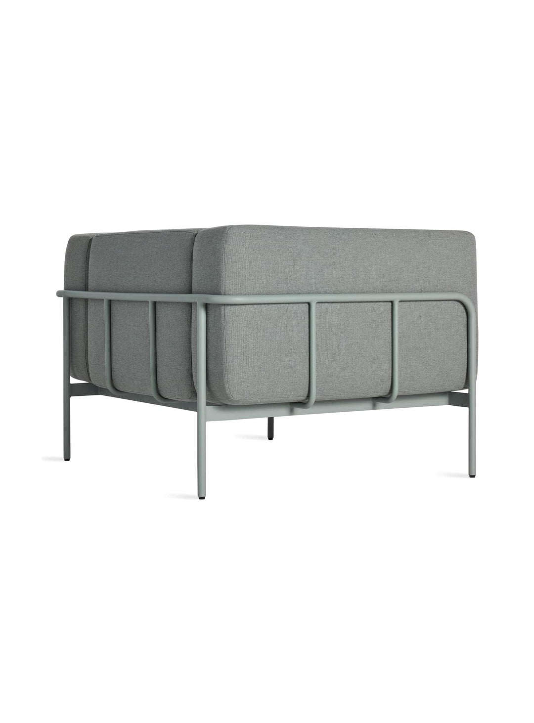 Fauteuil Cache Blu Dot : fauteuil lounge design, confort profond et look contemporain. toohey breezy blue