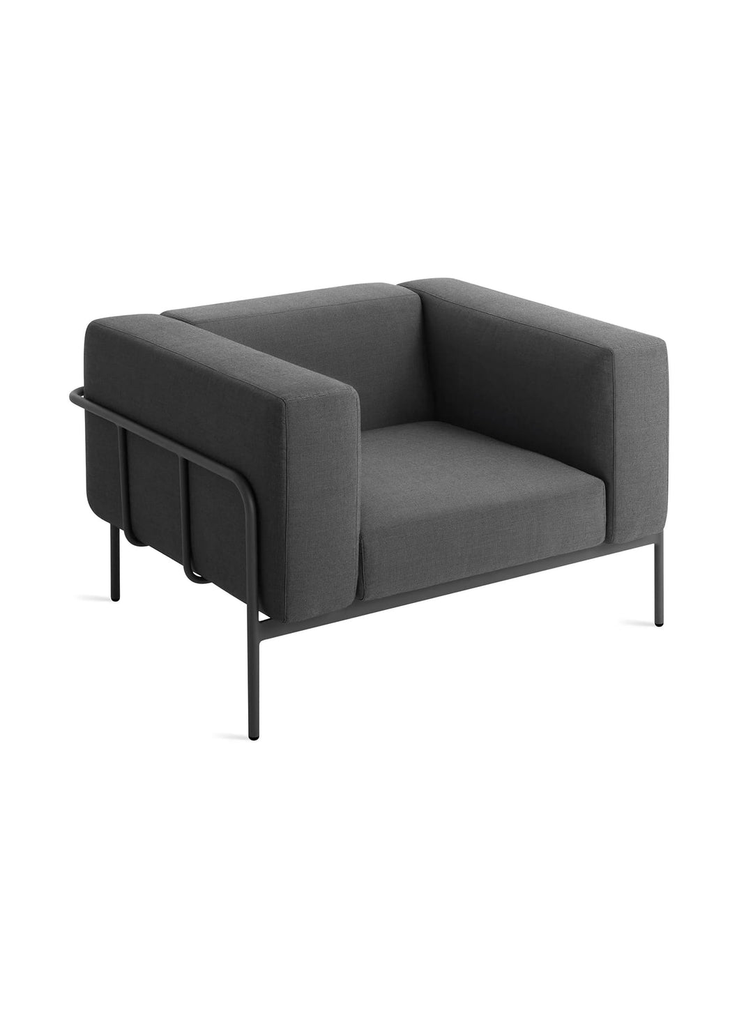 Fauteuil Cache Blu Dot : fauteuil outdoor haut de gamme, coussins durables et design chic. sunbrella coal