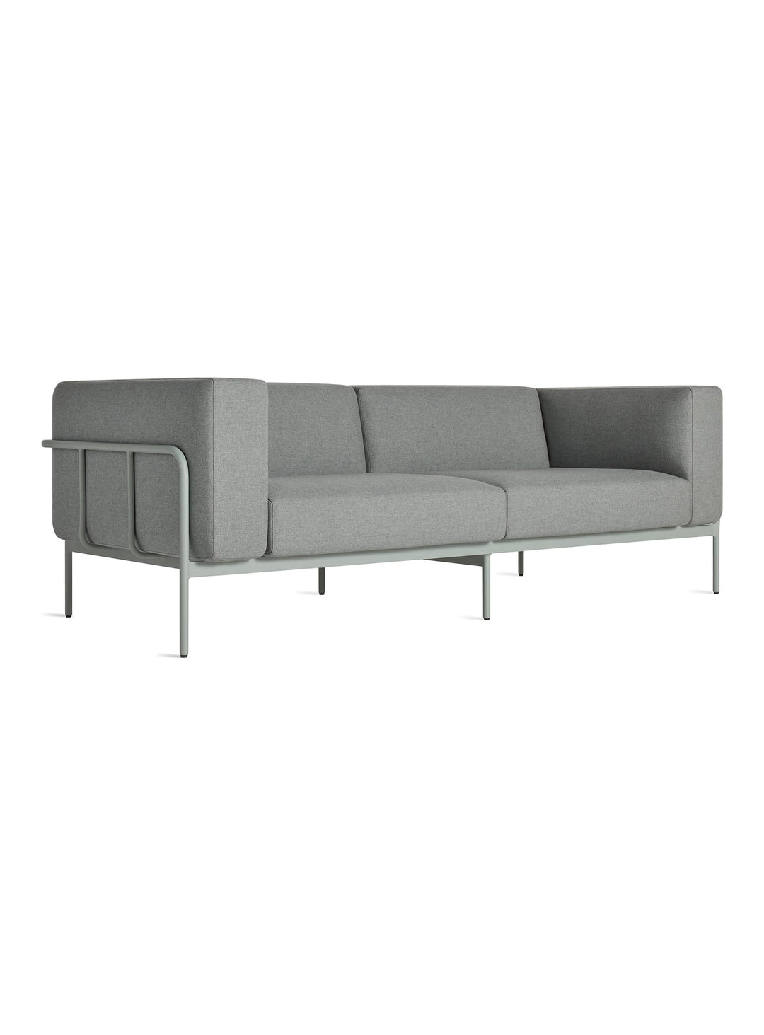 Sofa Cache Blu Dot : sofa extérieur moderne, aluminium résistant et style épuré. toohey breezy blue