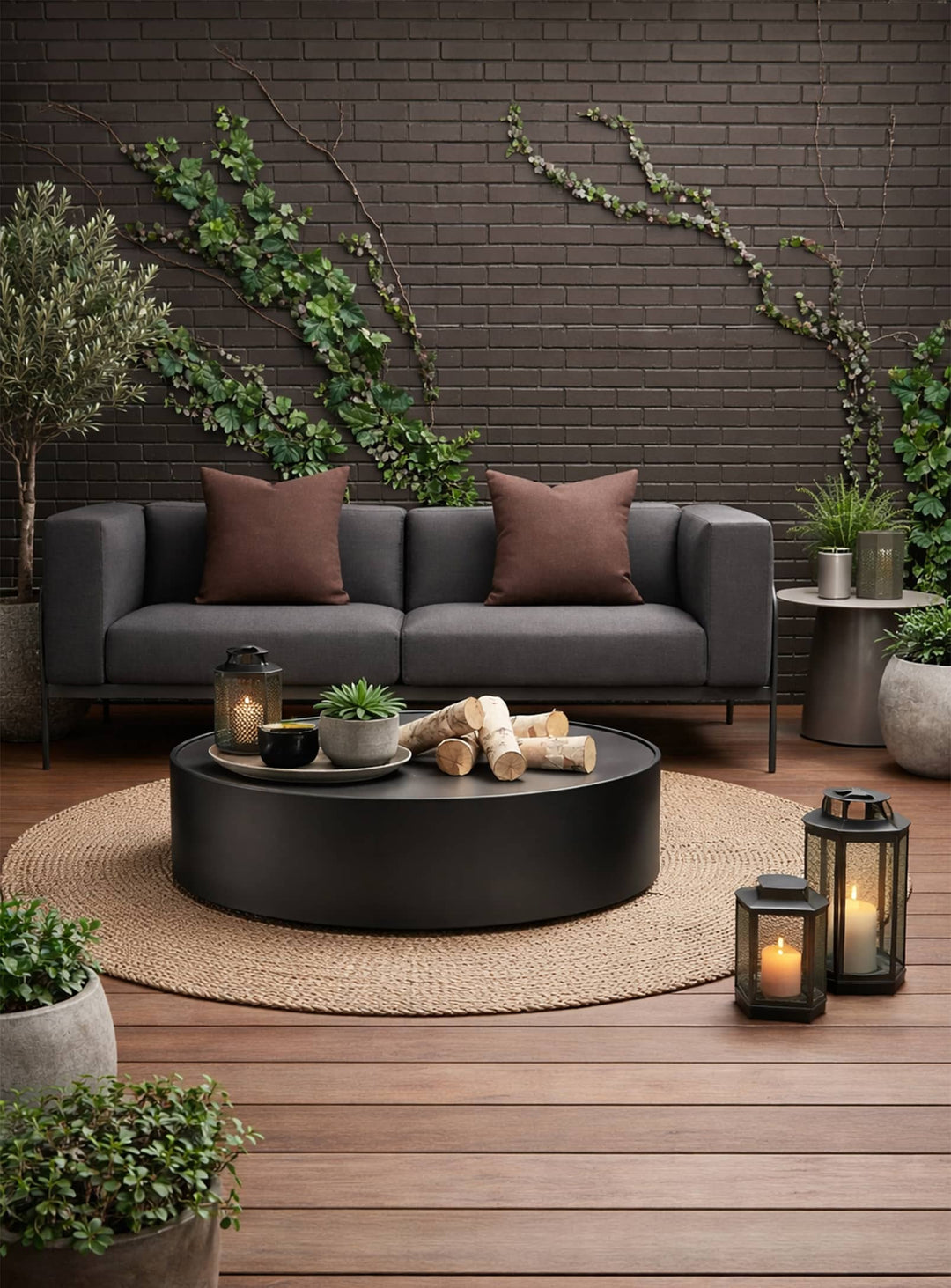 Sofa Cache Blu Dot : sofa extérieur design en aluminium, confort premium et style contemporain. sunbrella coal