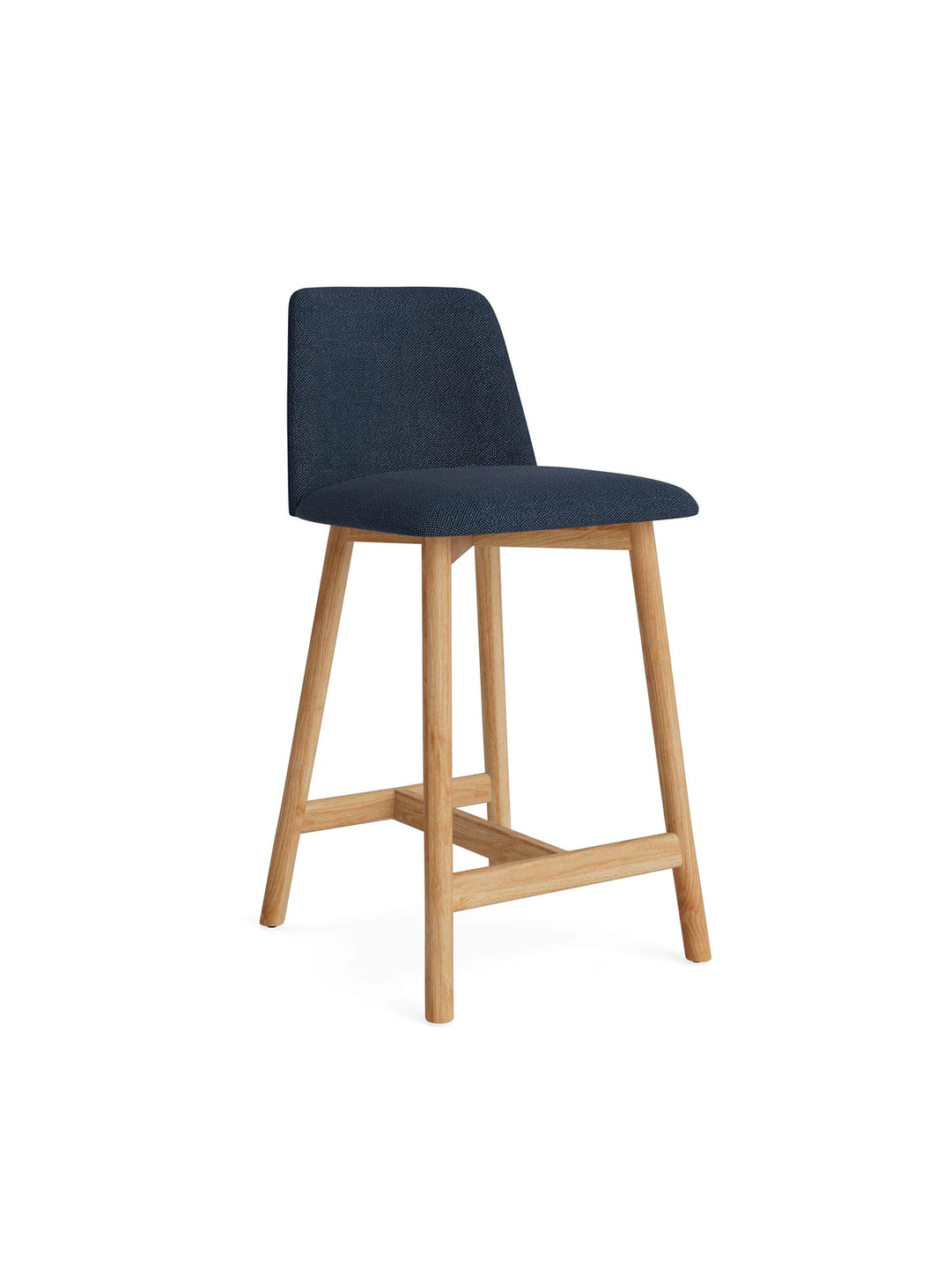 Tabouret de comptoir Chip Blu Dot : design contemporain en bois massif. camp navy