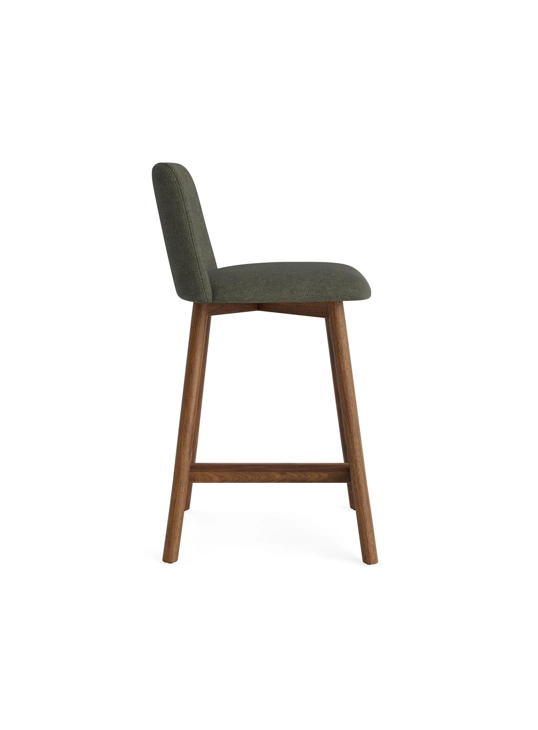 Tabouret de comptoir Chip Blu Dot : assise rembourrée pour usage quotidien. camp olive