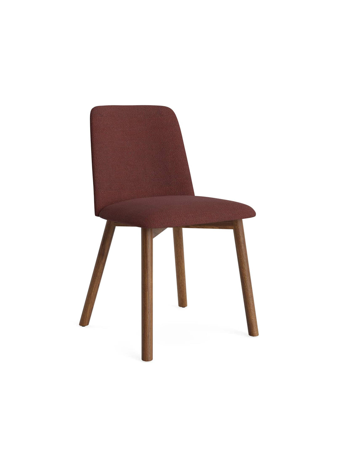 Chaise Chip Blu Dot : chaise élégante en tissu avec pieds en bois. camp  tomato