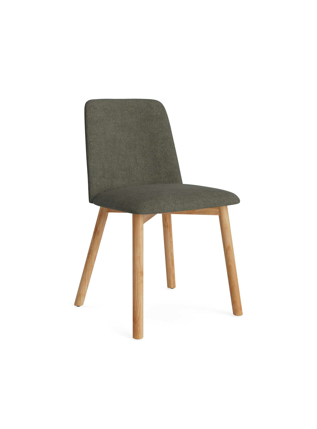 Chaise Chip Blu Dot : design intemporel avec finition bois naturel. camp olive