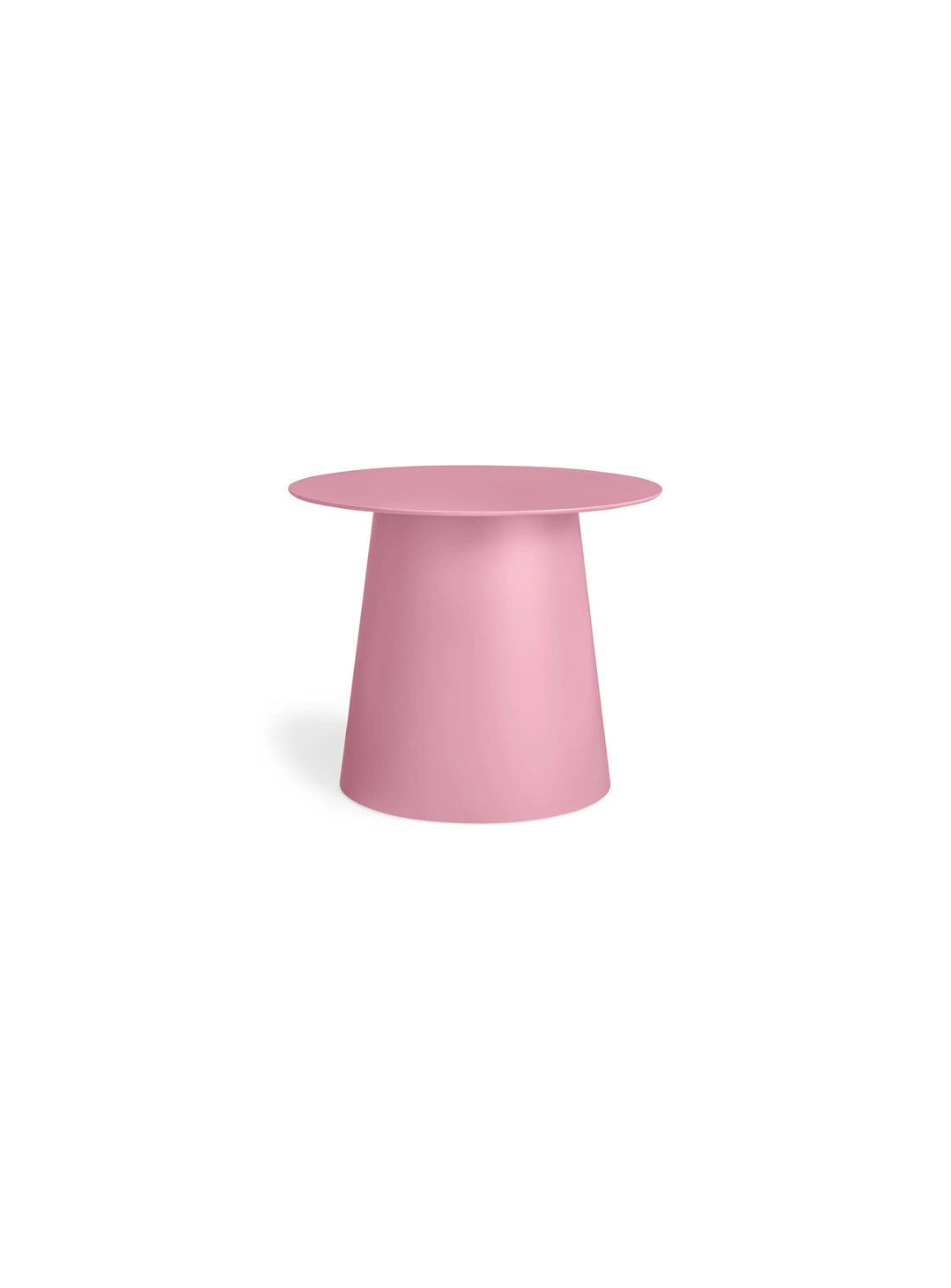 Table d'appoint Circula Cocktail Blu Dot avec finition durable résistante aux intempéries. bubblegum