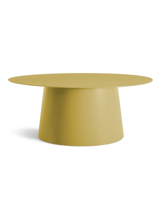 Table à café Blu Dot Circula : design sobre et durable pour tous les espaces. Ocre.