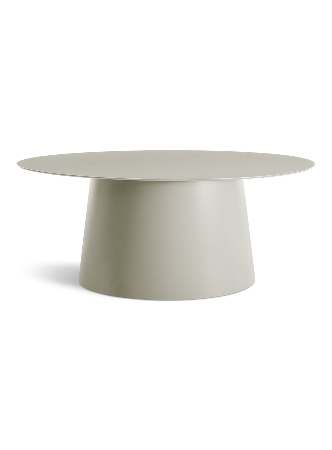 Circula Blu Dot : Table à café ronde résistante, parfaite en salon ou terrasse. Beige.