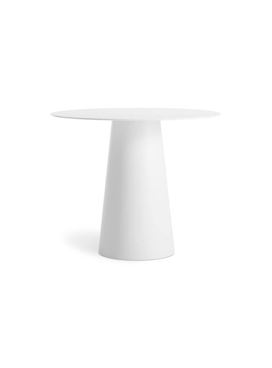 Blu Dot Circula : table à dîner ronde en aluminium thermolaqué, durable et chic. blanc