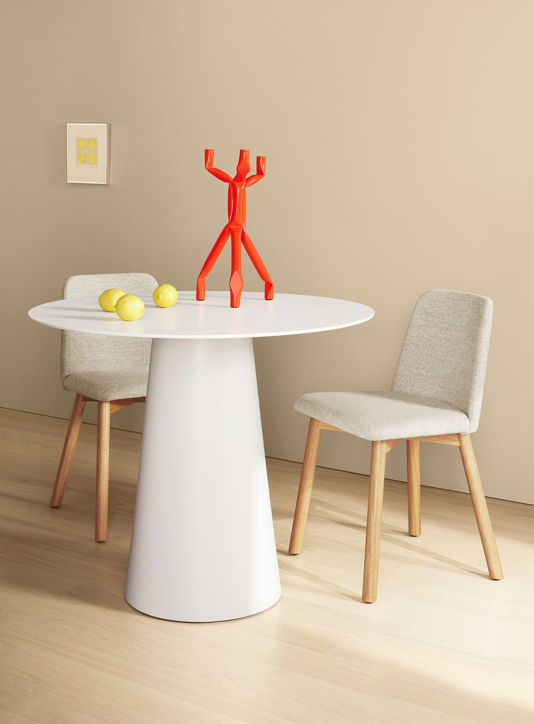 Table Circula Blu Dot : aluminium thermolaqué et design à la fois doux et fort. blanc.