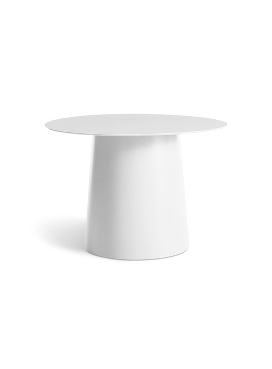 Blu Dot Circula : table d’appoint design en aluminium thermolaqué. Blanc.