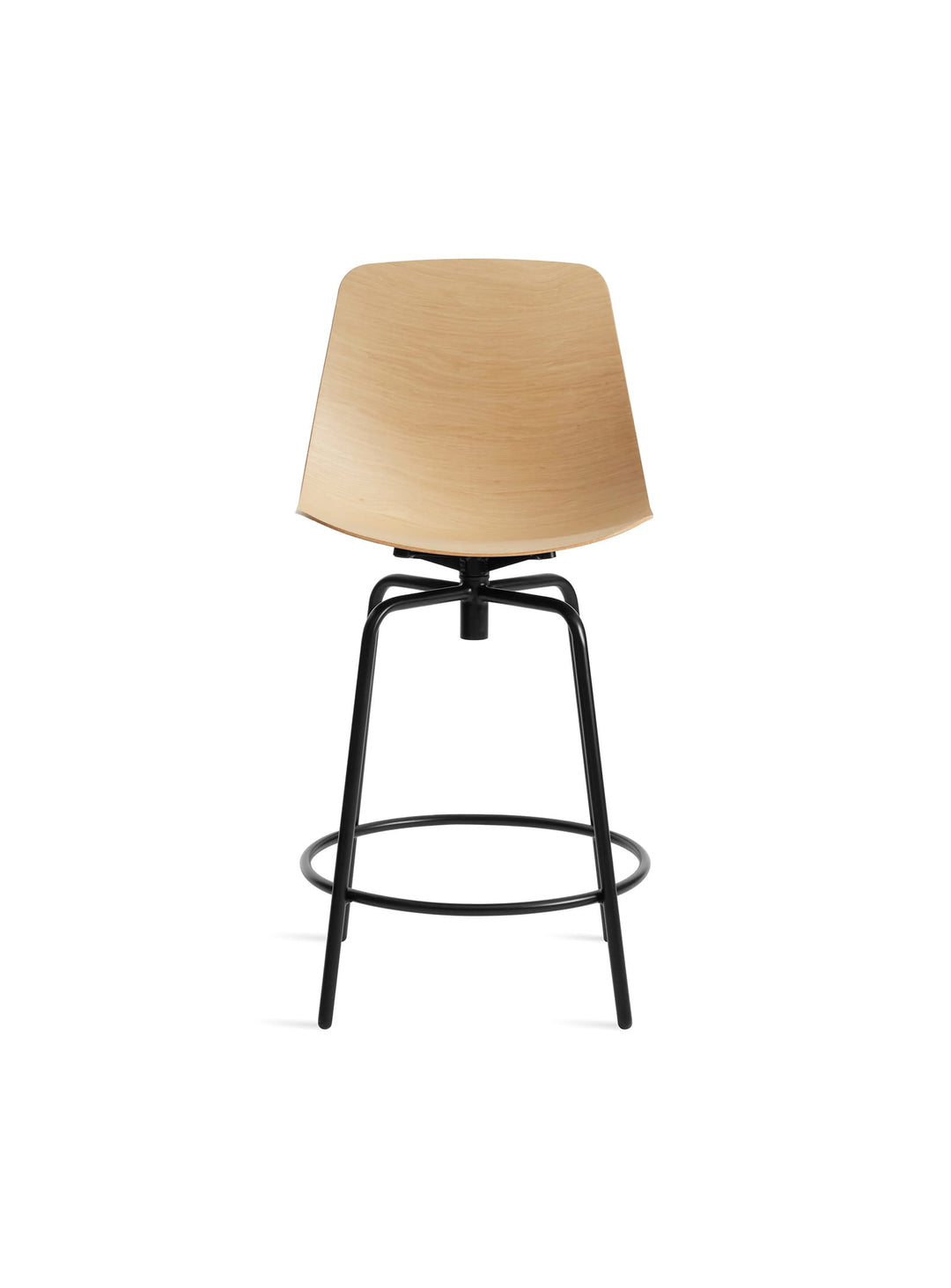 Tabouret de comptoir Clean Cut Blu Dot : tabouret design, lignes organiques. chene blanc
