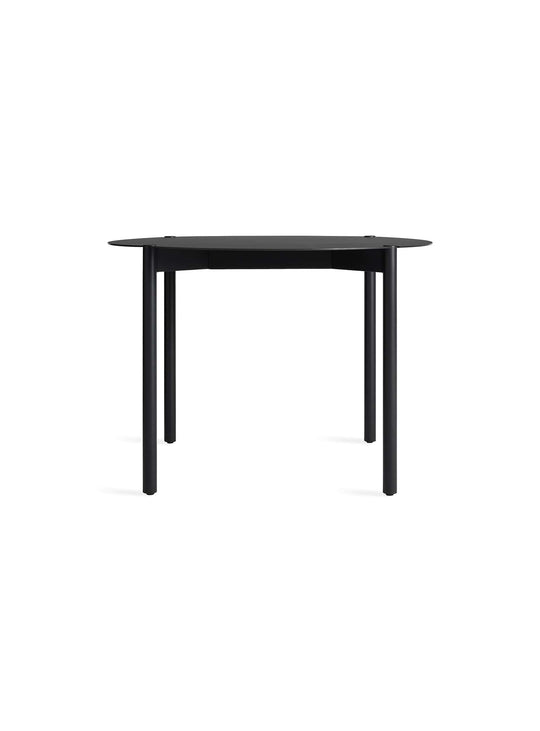 Blu Dot Comeuppance : table ronde en aluminium, entre légèreté et solidité. noir.
