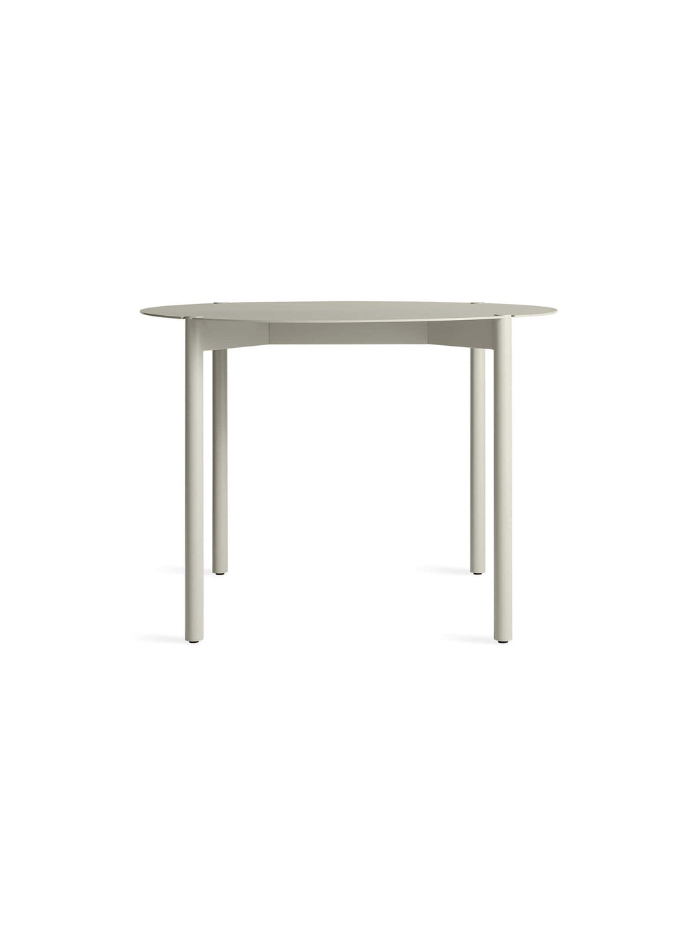 Blu Dot Comeuppance : une table à dîner ronde légère, stable et élégante. gris.