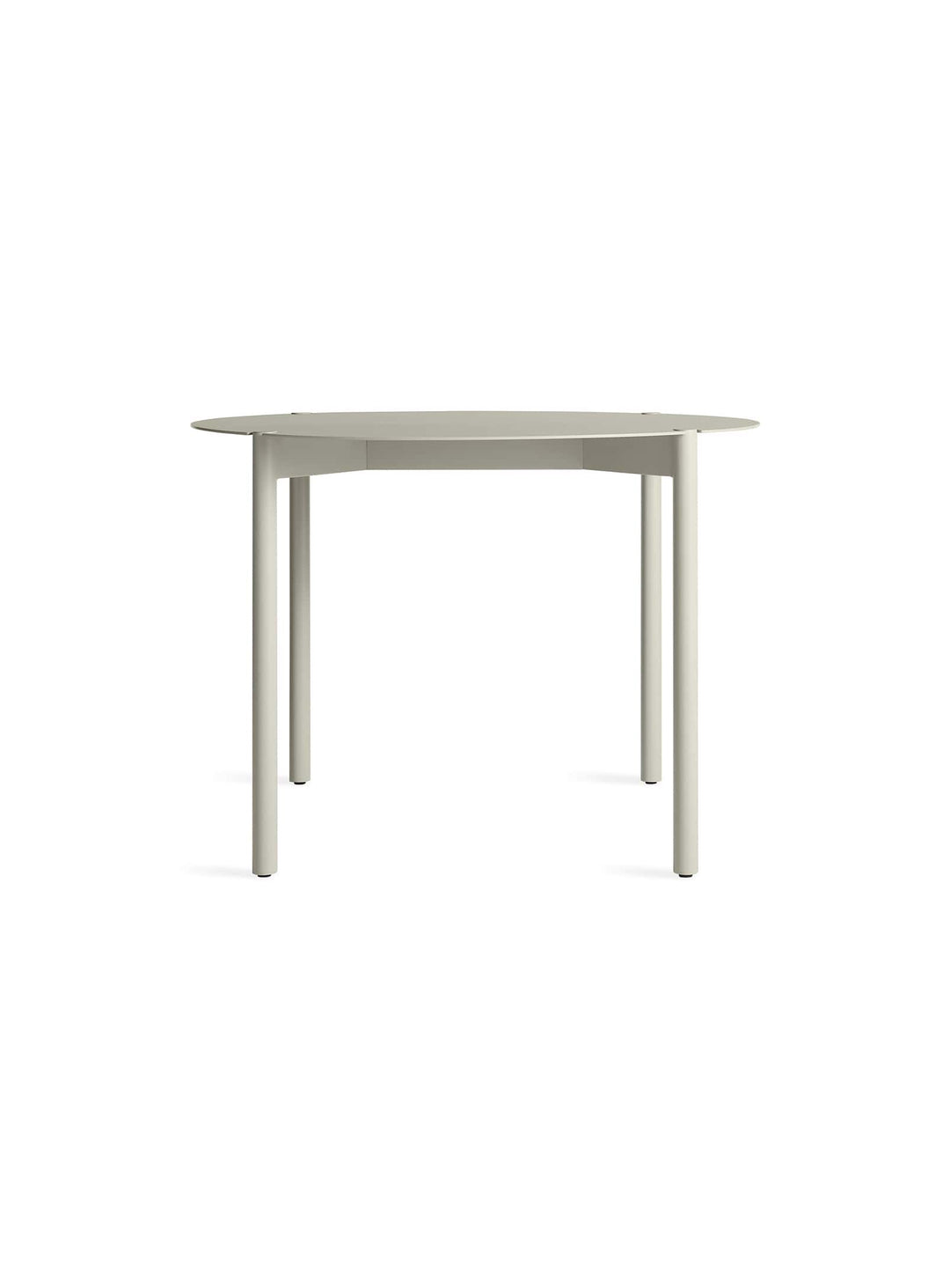 Blu Dot Comeuppance : une table à dîner ronde légère, stable et élégante. gris.