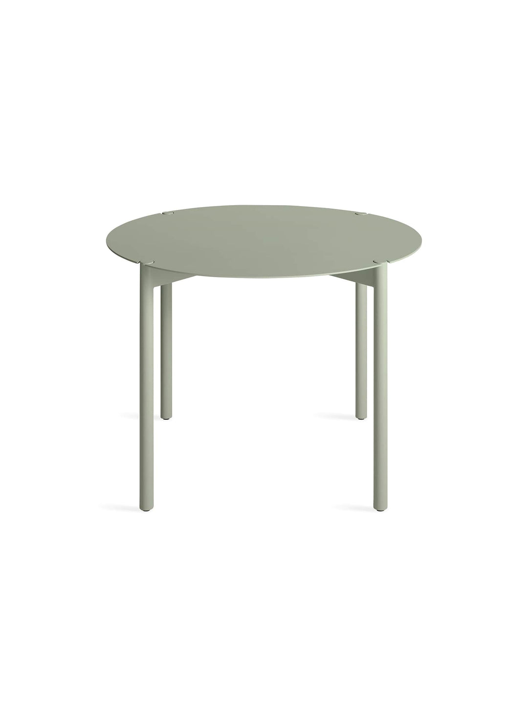 Table à dîner Comeuppance : plateau fin, pieds élancés et allure aérienne. vert.