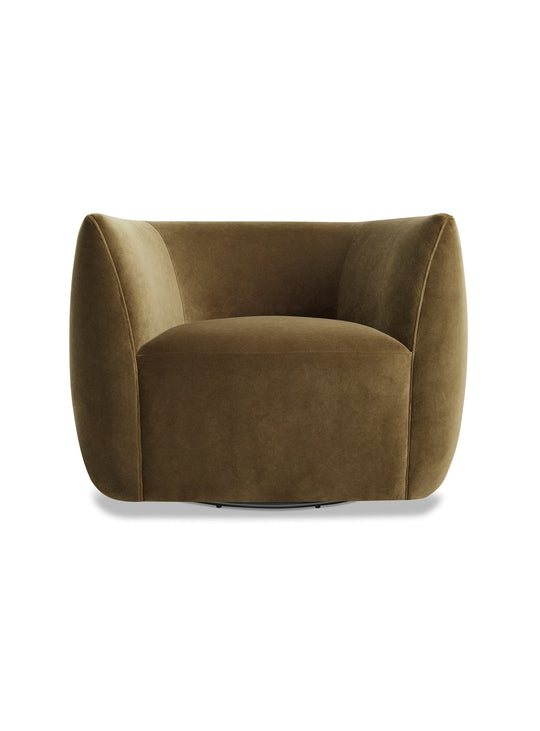 Fauteuil Council : cocon moderne avec retour automatique au centre. Vert mousse.