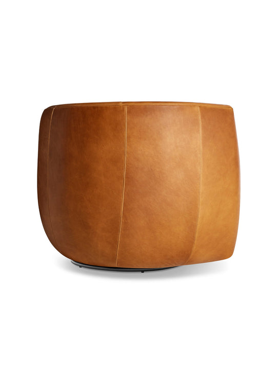 Fauteuil Council : look sculptural et confort haute résilience. Caramel.