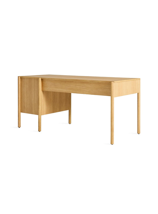 Bureau Blu Dot Cursive, bureau élégant en chêne, frêne ou noyer. chene blanc