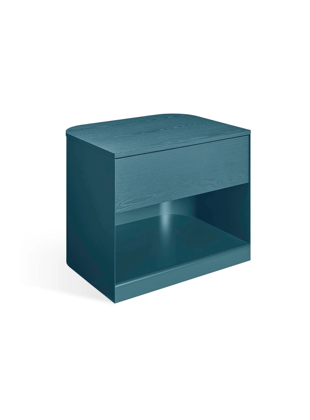 Découvrez la table de chevet Dally Blu Dot, un design contemporain en acier et frêne. space blue