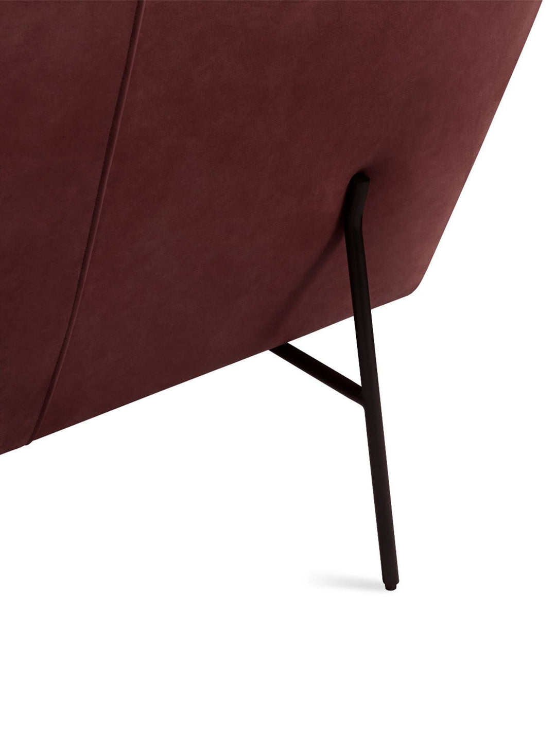 Sofa Dandy Blu Dot : allure sophistiquée et détails couture pour un style unique. cuir rouge