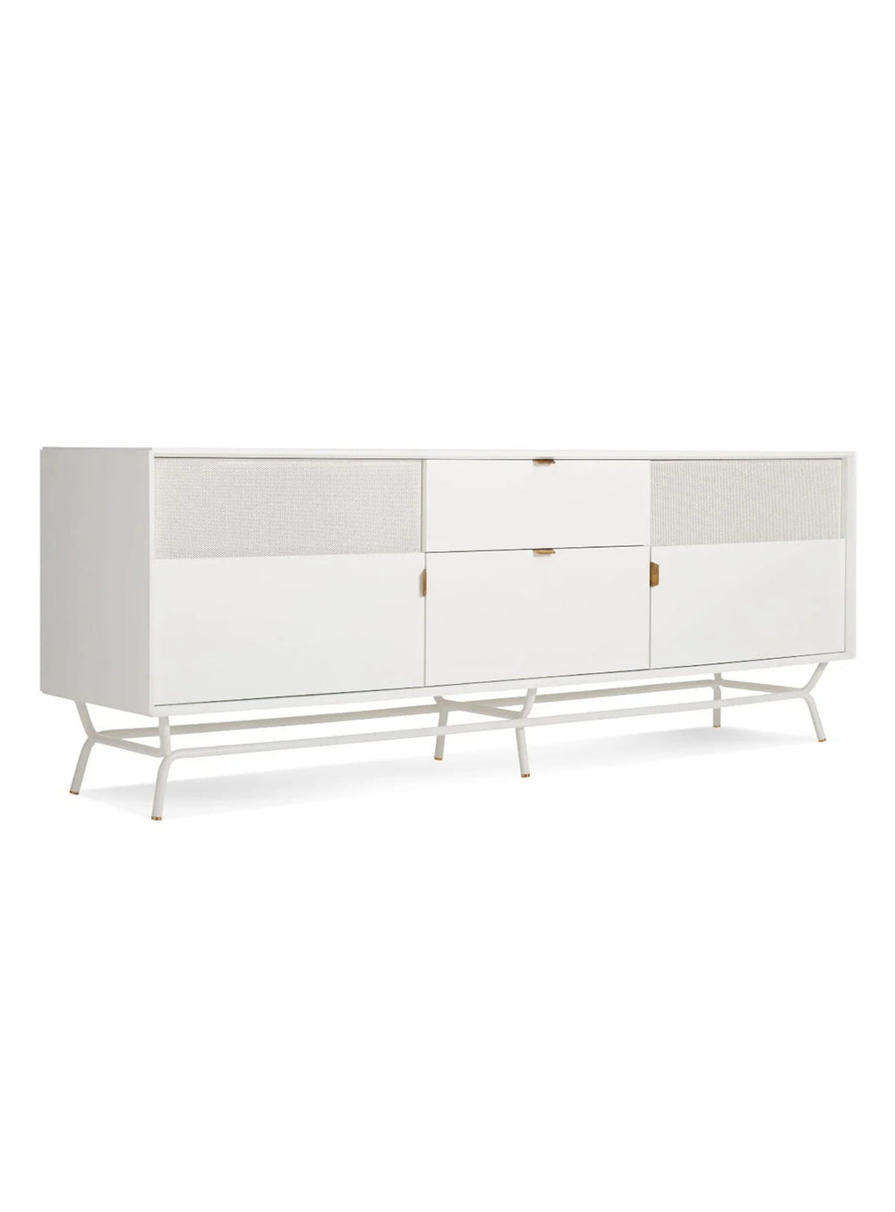 Buffet Dang Blu Dot : lignes épurées et finitions raffinées en chêne ou noyer. blanc