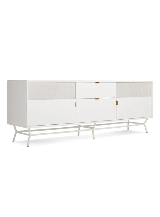 Buffet Dang Blu Dot : lignes épurées et finitions raffinées en chêne ou noyer. blanc