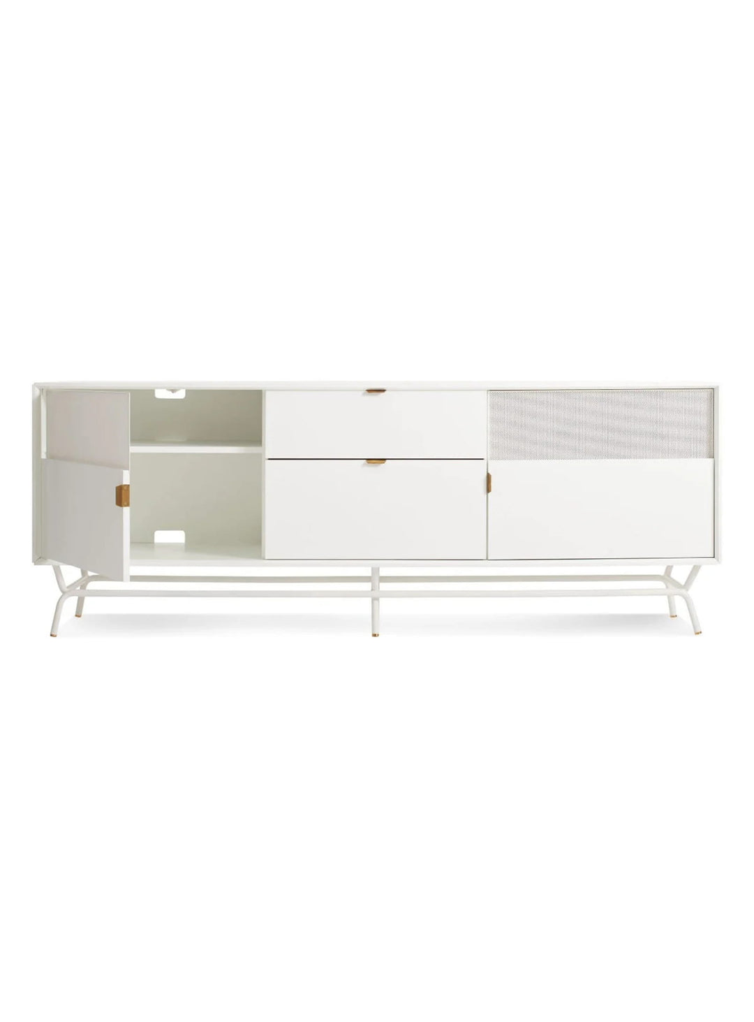 Buffet Dang Blu Dot : design fonctionnel et style Mid-century intemporel. blanc