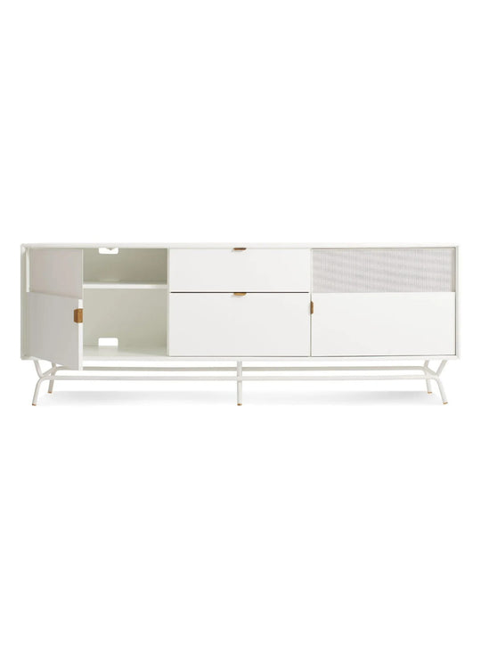 Buffet Dang Blu Dot : design fonctionnel et style Mid-century intemporel. blanc