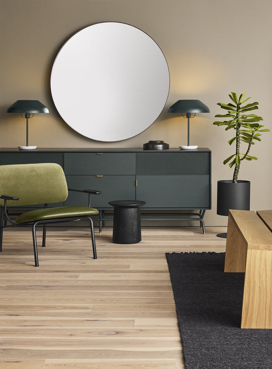 Buffet Dang Blu Dot : un buffet contemporain au design Mid-century élégant. vert marine