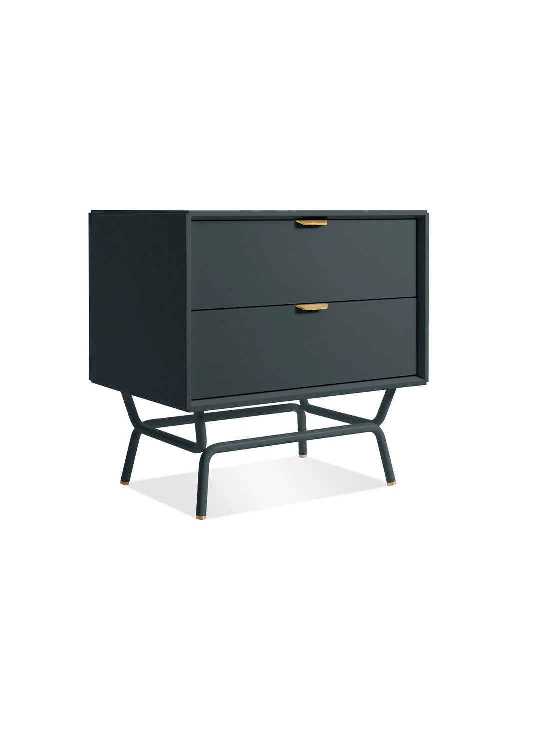Table de chevet Blu Dot Dang, style moderne et finitions haut de gamme. vert marine