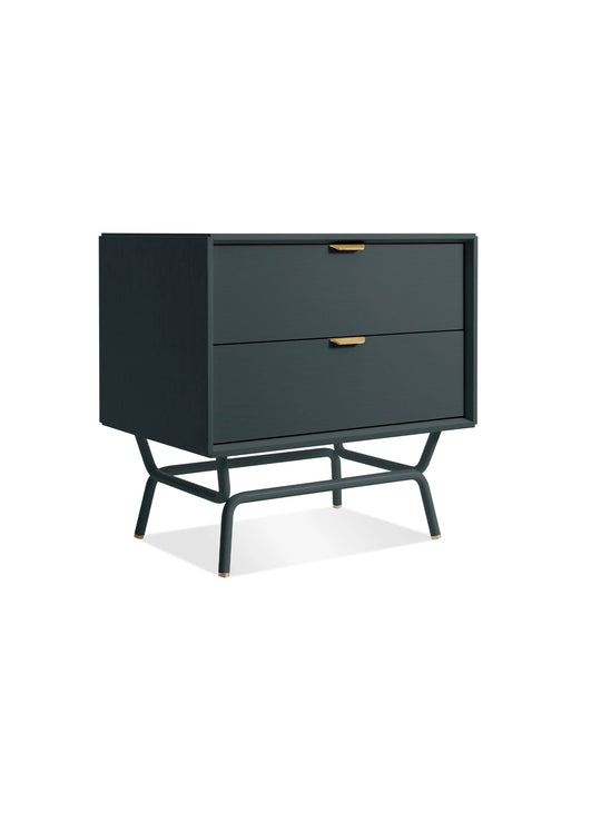 Table de chevet Blu Dot Dang, style moderne et finitions haut de gamme. vert marine