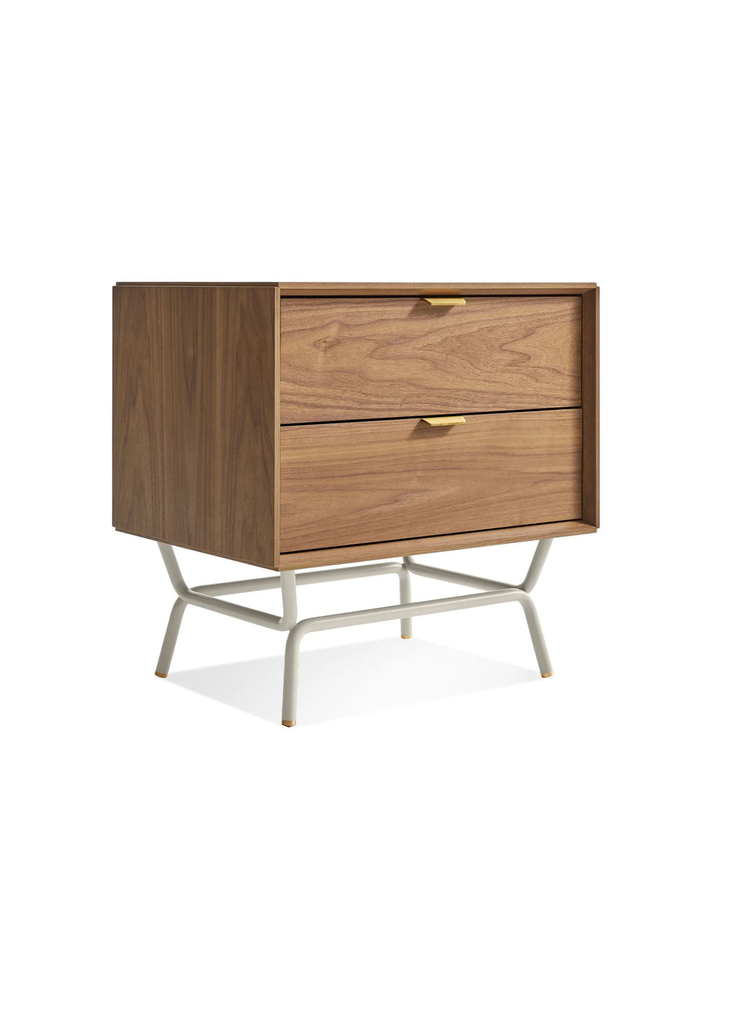 Table de chevet Blu Dot Dang, mobilier design élégant et fonctionnel. noyer