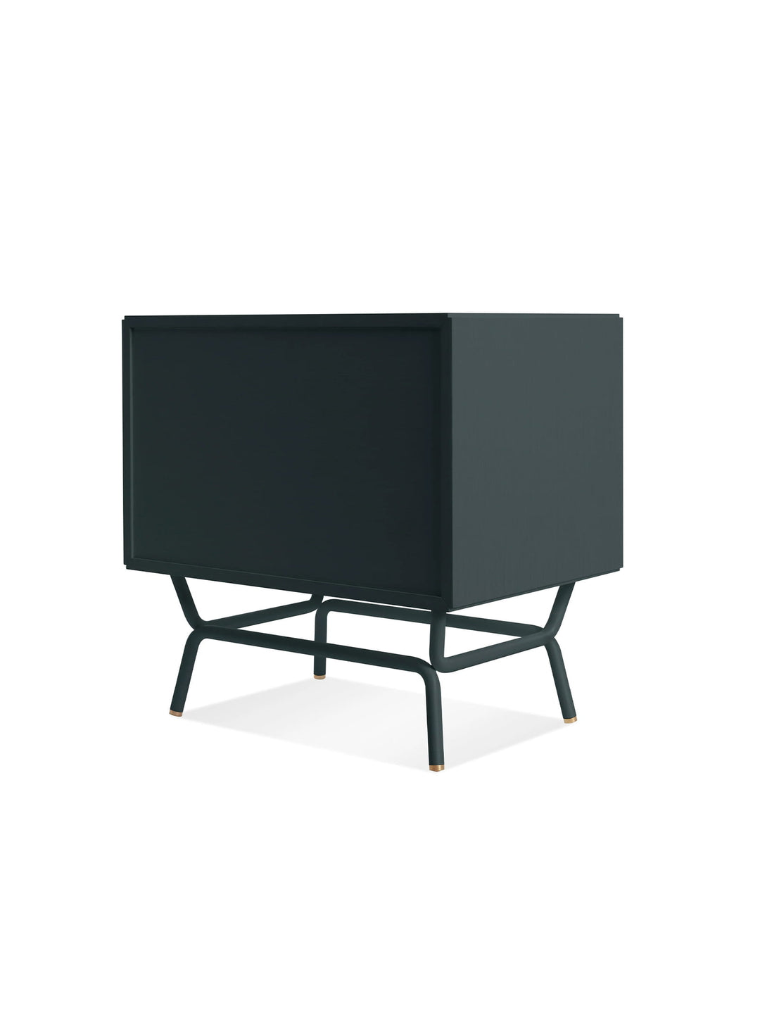 Table de chevet Blu Dot Dang, design minimaliste et grande qualité. vert marine