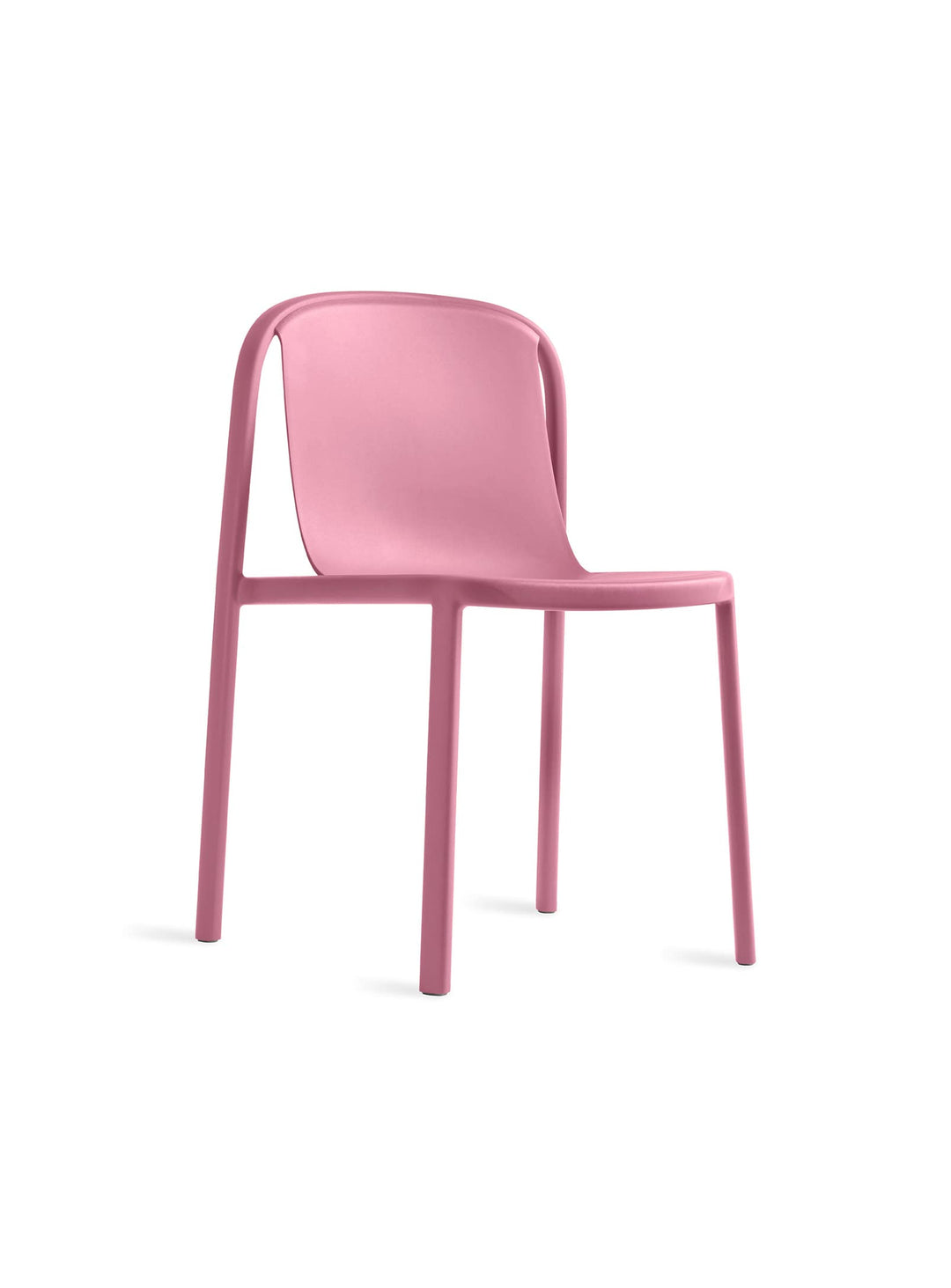 Blu Dot Decade : chaise design en matériaux recyclés, légère et robuste. rose.