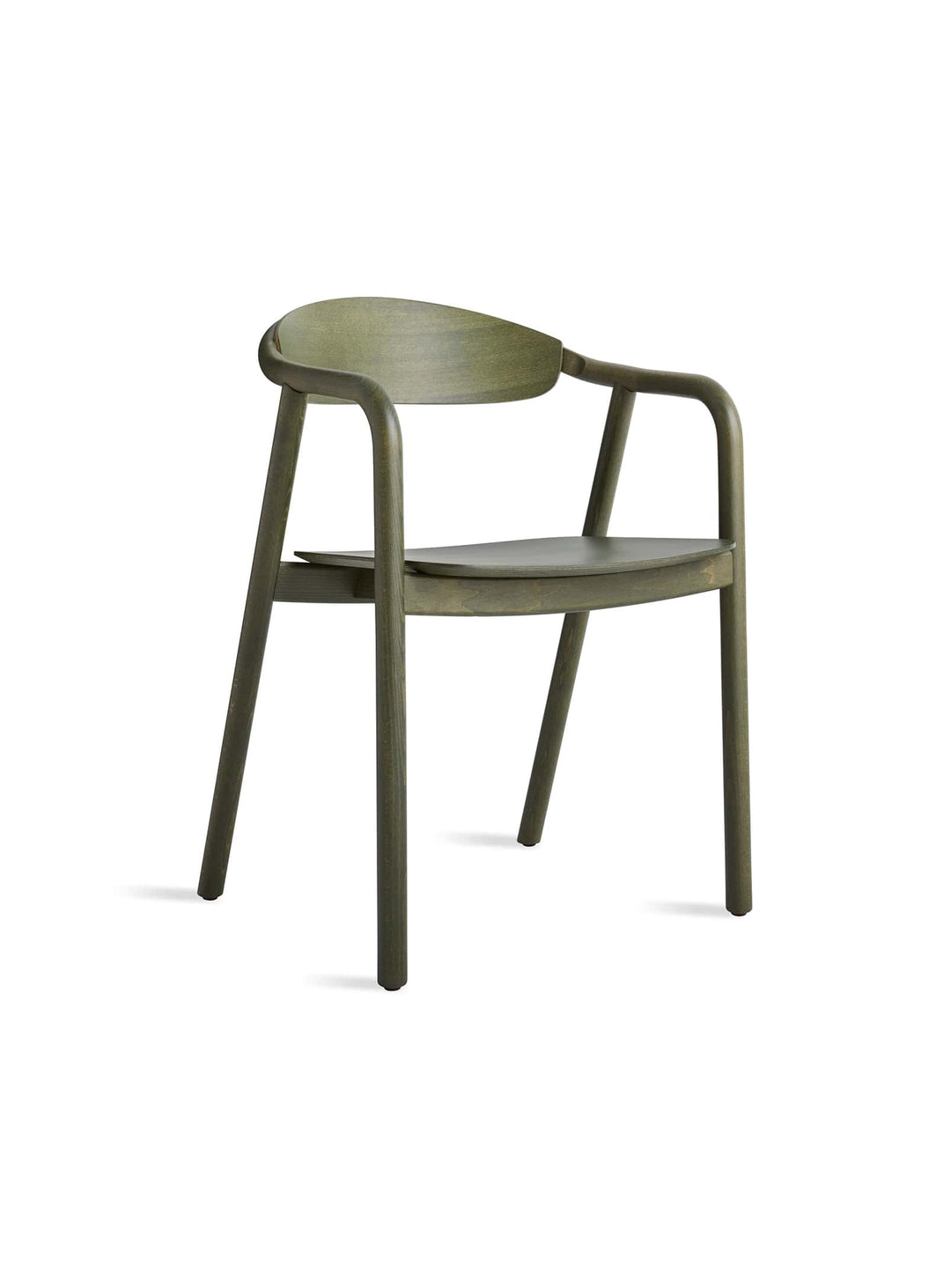 Offrez style et confort avec la chaise à dîner Dibs de Blu Dot en bois de hêtre. Vert.