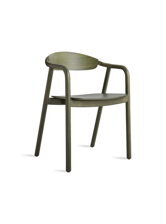 Offrez style et confort avec la chaise à dîner Dibs de Blu Dot en bois de hêtre. Vert.