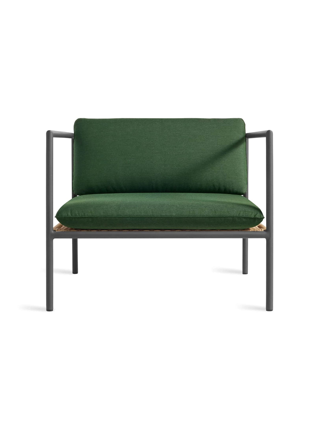 Fauteuil Dog Days de Blu Dot design minimaliste et matériaux durables. sunbrella ivy