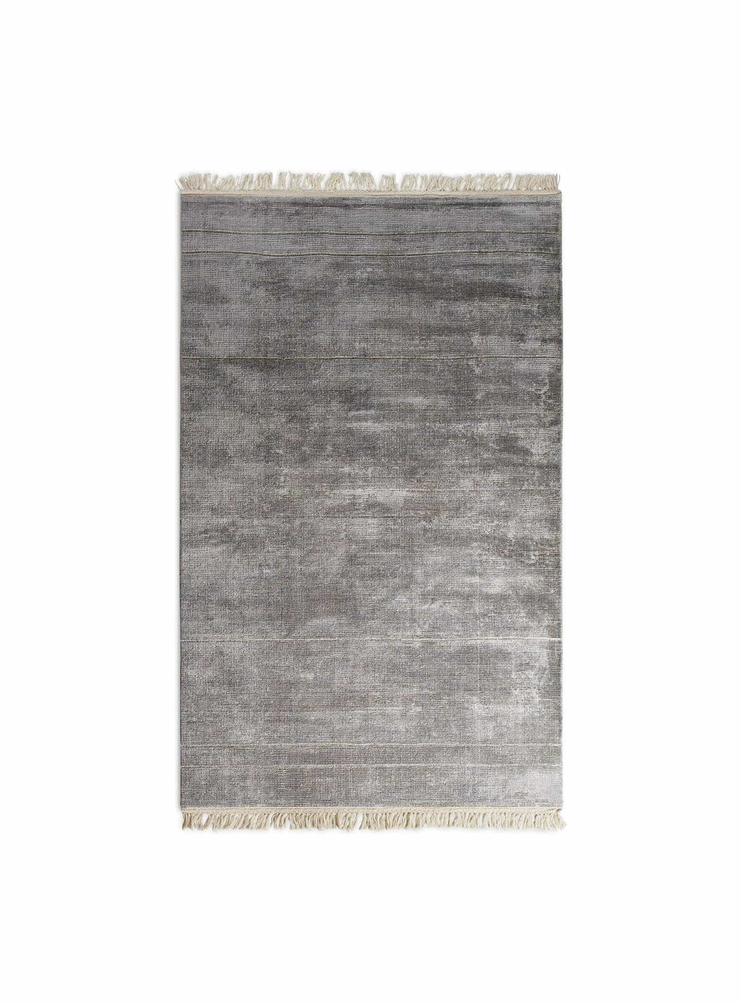 Blu Dot Fancy : tapis moderne en laine et viscose tissé à la main. Bleu glace