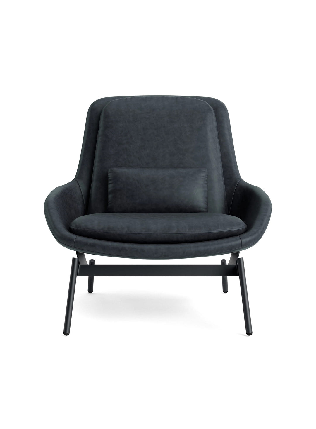 Fauteuil Blu Dot Field : un fauteuil contemporain aux tissus certifiés Greenguard Gold. ink leather