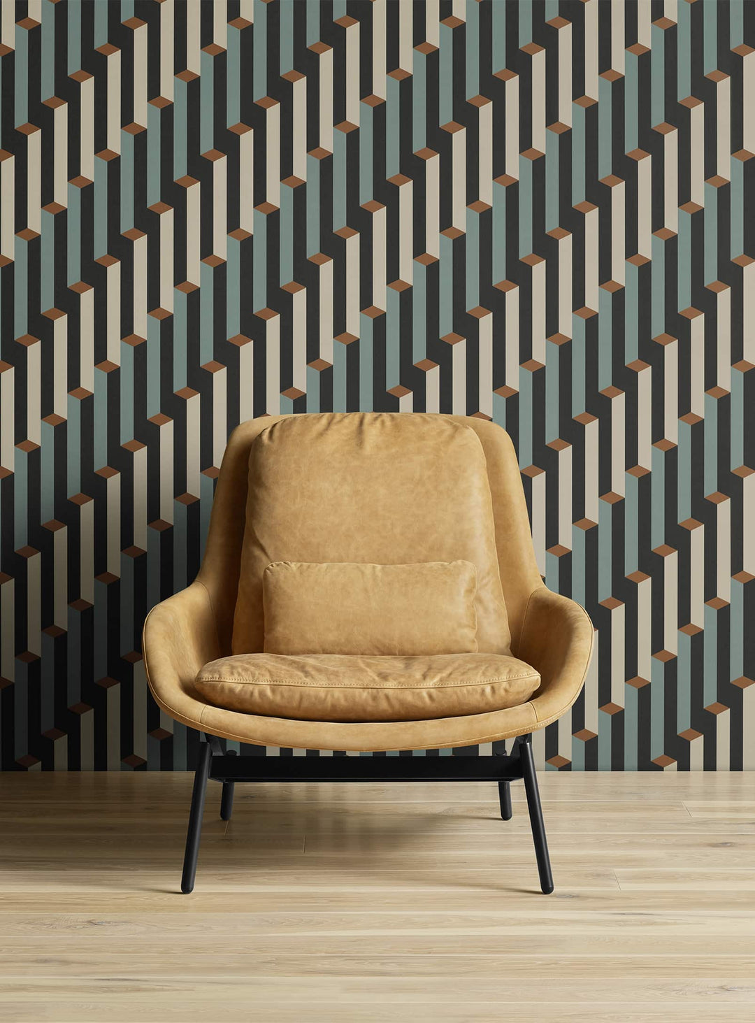 Le fauteuil Blu Dot Field associe élégance, confort et matériaux de qualité. camel leather