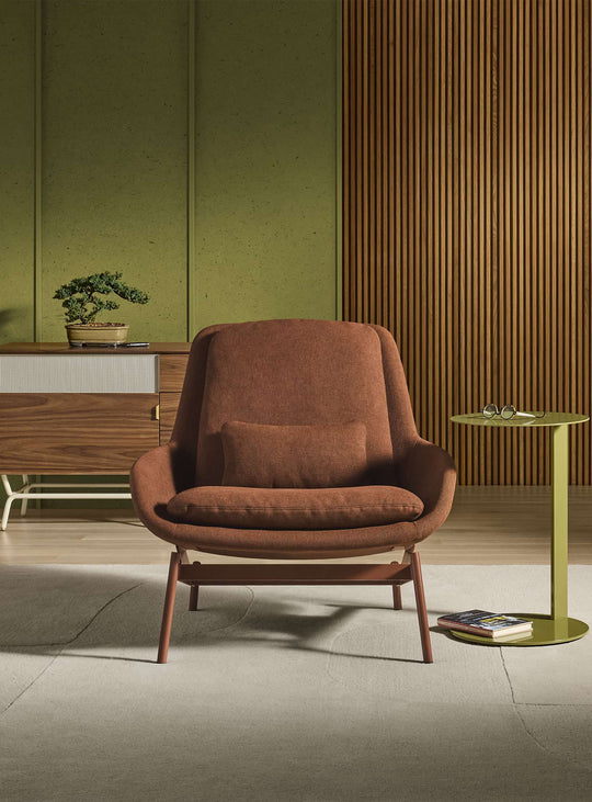Fauteuil Blu Dot Field : un fauteuil haut de gamme aux multiples finitions. maharam mode in pathway