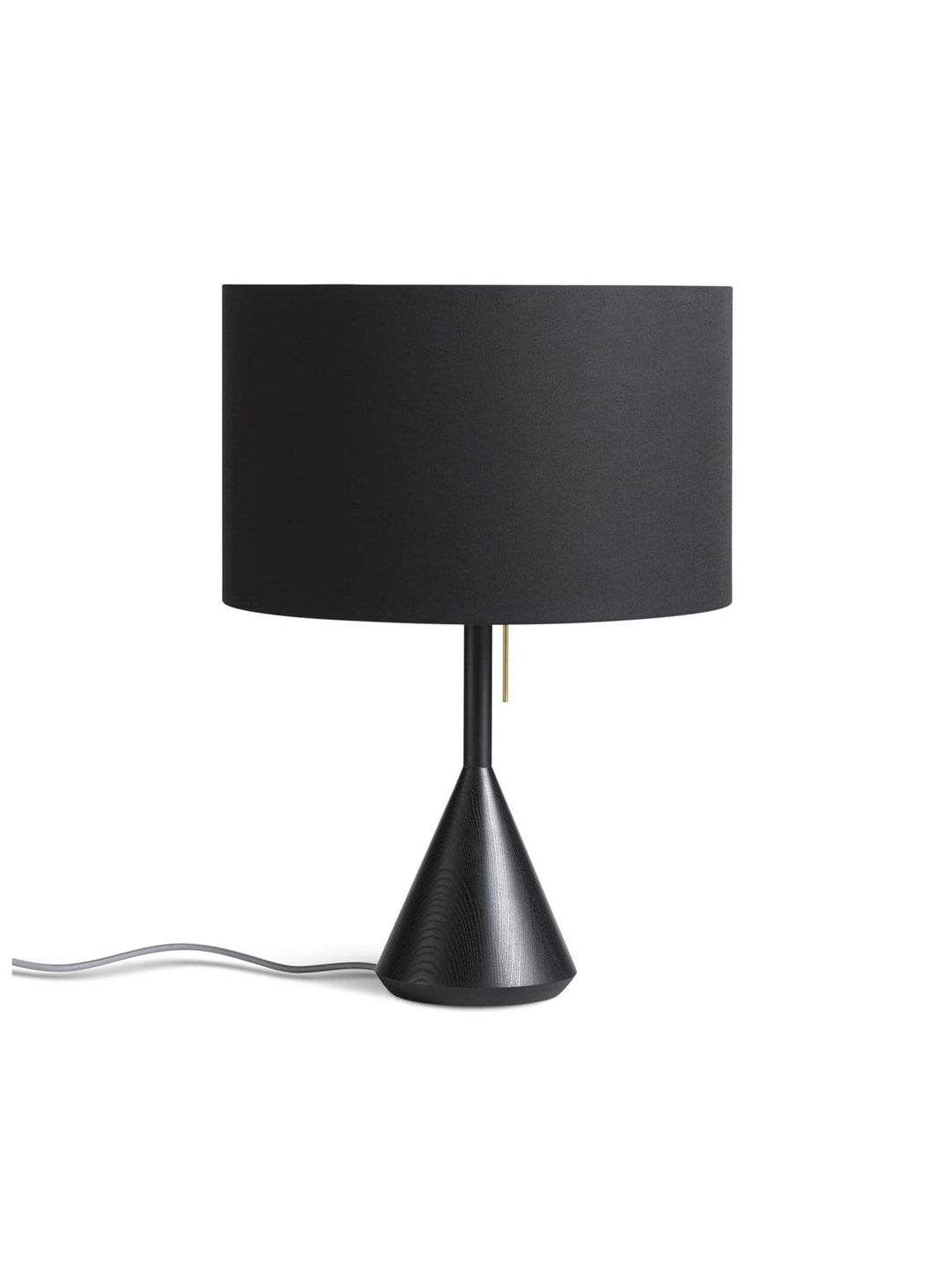 La lampe de table Flask de Blu Dot marie design minimaliste et lumière douce. Noir.