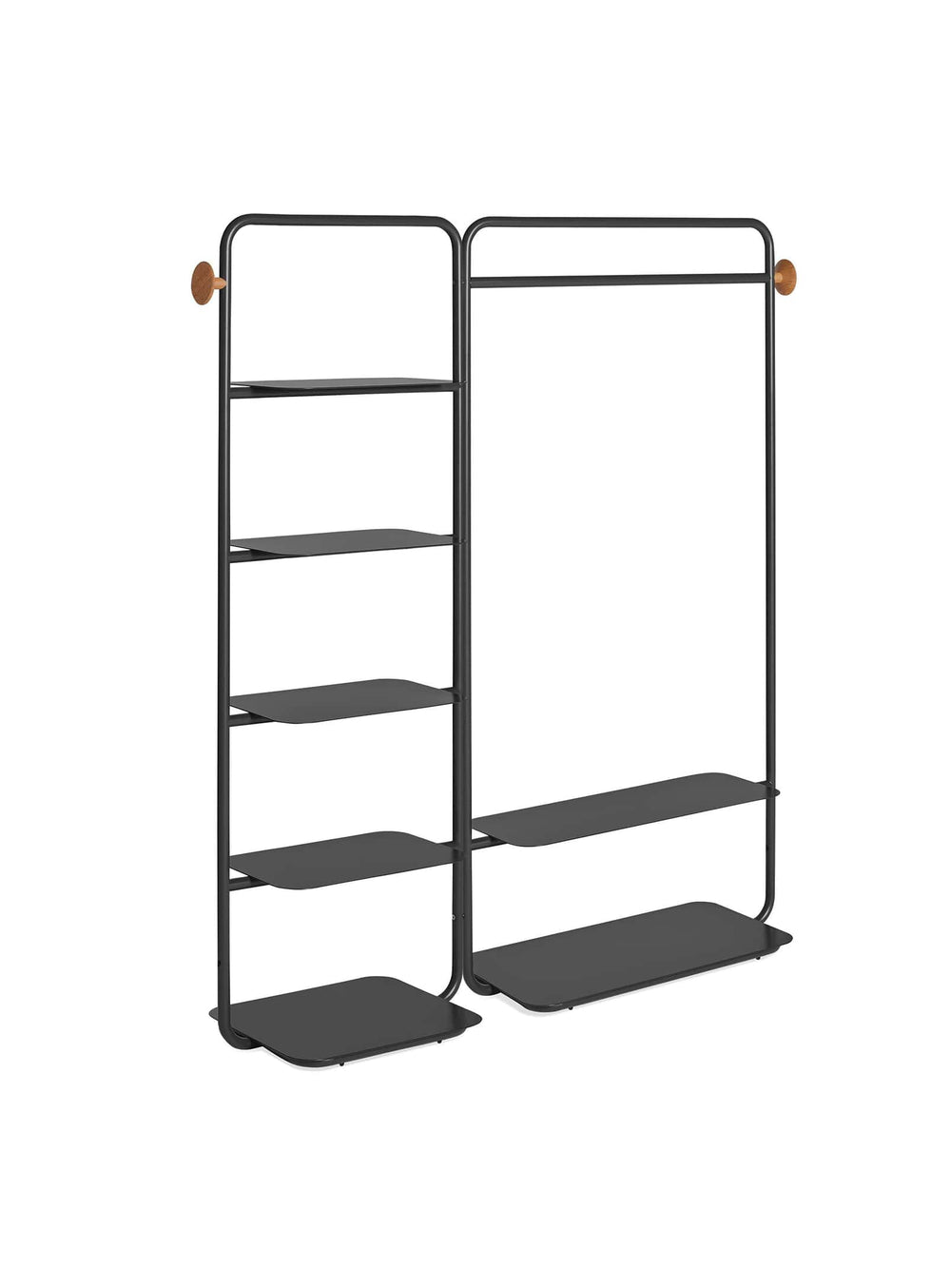 Garde-robe Garden Party de Blu Dot : design minimaliste et fonctionnel. noir