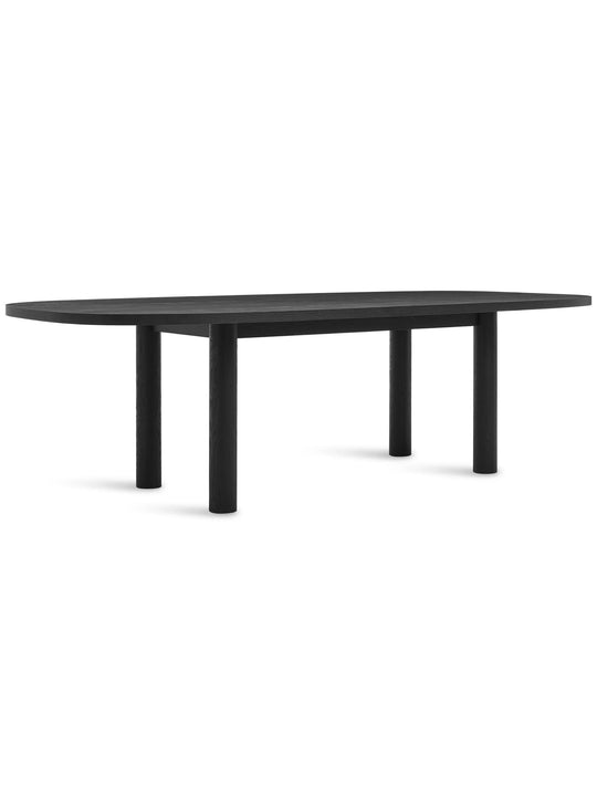 Table Good Times Blu Dot : table rectangulaire, bois et design minimaliste. frene noir